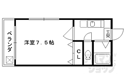 メゾン永楽 1Kの間取図画像