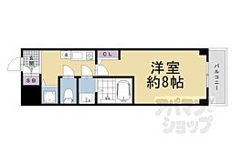 メロディーハイム松原 1Kの間取図画像