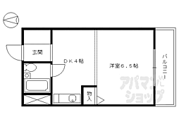 グッディライフ御幸町 1DKの間取図画像