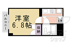セラヴィ清水五条 1Kの間取図画像