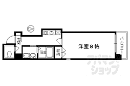 インテグレート東山 1Kの間取図画像