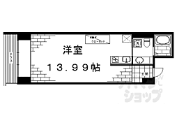 レジデンシャル四条蟷螂山 1Kの間取図画像
