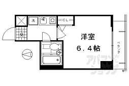 エスリード京都駅前 1Kの間取図画像