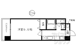 ハウスセゾン四条通 1Kの間取図画像
