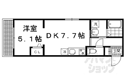 Grange京都岡崎 1DKの間取図画像