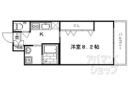 エル・セレーノ鴨川吉田 1Kの間取図画像