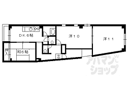 アサヒマンション 3LDKの間取図画像