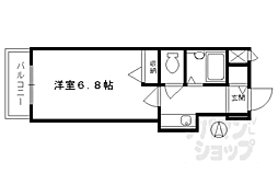 モントワ烏丸御池 1Kの間取図画像