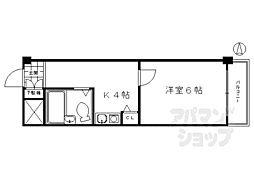 メイゾン室町 1Kの間取図画像