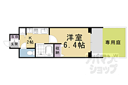 プレサンス京都四条烏丸クロス 1Kの間取図画像