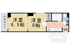 シャンポール御所南 2Kの間取図画像