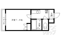 富士ラビット七条館 1Kの間取図画像