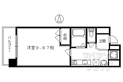 プロスペクト河原町五条 1Kの間取図画像