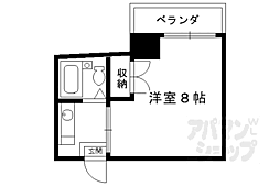 エグゼ東山 1Kの間取図画像