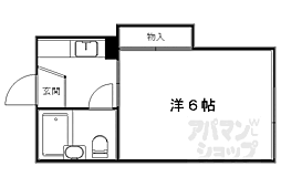 りぶる壱番館 1Kの間取図画像