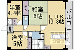 サンマンションドゥーシェ御所前 3LDKの間取図画像