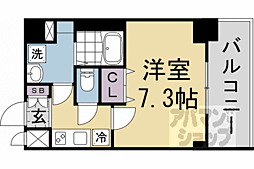 プレサンス京都北野白梅町 1Kの間取図画像