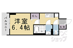 ファステート京都堀川スクエア 1Kの間取図画像
