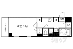 ディクティ三条 1Kの間取図画像