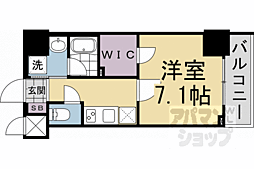 ベラジオ雅び烏丸十条2 1Kの間取図画像