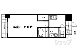 ファーストコート五条新町 1Kの間取図画像