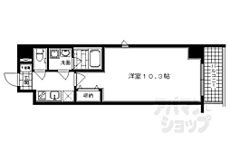 アスヴェル京都御所前3 1Kの間取図画像