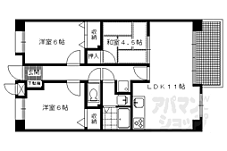 EDELHEIM鴨川 3LDKの間取図画像