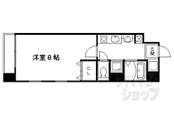 ディクティ三条 1Kの間取図画像