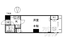 エスリード京都駅前 1Kの間取図画像