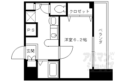 ベラジオ二条城前 1Kの間取図画像