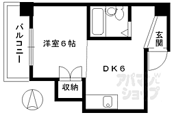 メゾンドプロヴァンス 1DKの間取図画像