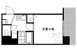 エステムコート京都烏丸 1Kの間取図画像
