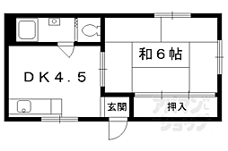 冨士ハイツ 1DKの間取図画像