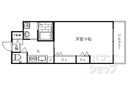 エル・セレーノ鴨川吉田 1Kの間取図画像