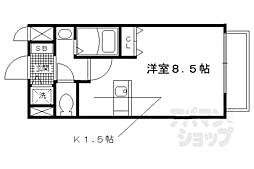 プレサンス京都烏丸NEXT 1Kの間取図画像