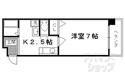 ティムゥル九条 1Kの間取図画像
