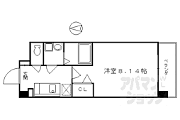 アーバンフラッツ五条堀川 1Kの間取図画像