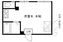 ステーション京都学生ハイツ ワンルームの間取図画像