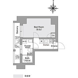 コンフォリア・リヴ森下MUTIO 1Kの間取図画像