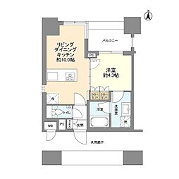 プレミスト西池袋 12階1LDKの間取り