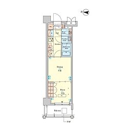 ＲＪＲプレシア千鳥 5階1DKの間取り