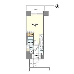 ライトテラス錦糸町 6階ワンルームの間取り