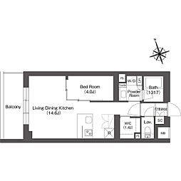 ルーウェ東大泉 1LDKの間取図画像