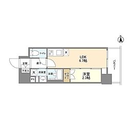 リアン・シエルブルー田端 1DKの間取図画像