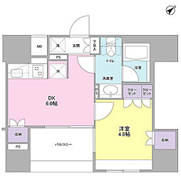 コンフォリア池袋DEUX 1DKの間取図画像
