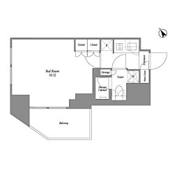 シーズンフラッツ大森西 1Kの間取図画像