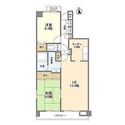 コンフォートパレス 2LDKの間取図画像