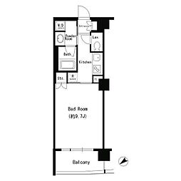 エスティメゾン四谷坂町 1Kの間取図画像