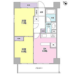 プロスペクト西巣鴨 2DKの間取図画像