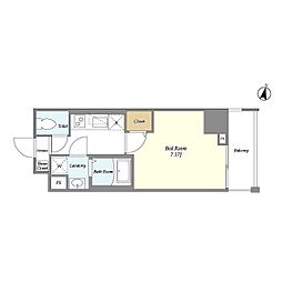 LIBRGRANT大宮 1Kの間取図画像